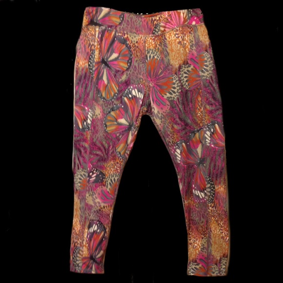 LAST PAIR 1X Buttery Soft Monarch BUTTERFLY & Animal Print Legging - Picture 3 of 8